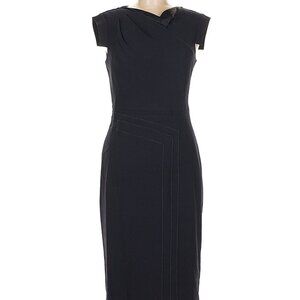 The Fold Clever Crepe Elland Dress Navy